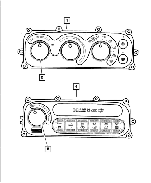 Air Conditioner and Heater Controls for 2003 Dodge Intrepid #0