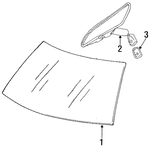 Glass - Windshield for 1994 Dodge Intrepid #0