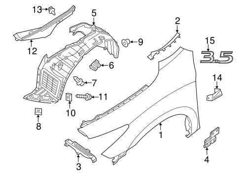 Fender & Components for 2014 Infiniti QX60 | OEM Parts Online