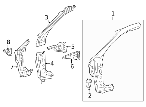 Hinge Pillar for 2019 Lexus UX250h #0