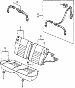 4828SA5305ZC - Interior/Bumper: SEAT BELT SET, L. RR. (3P-ELR)*B49L* (FAIR BLUE) for Honda Image