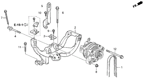 Alternator Bracket (V6) for 1995 Honda Accord #0