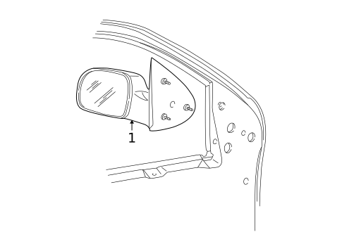 Outside Mirrors for 2004 Ford Freestar #0