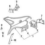 4337887 - Body: Filler Panel for Saab: 900 Image