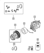 68091786AA - Air Conditioners and Heaters: A/c Clutch Snap Ring Kit for Mopar Image
