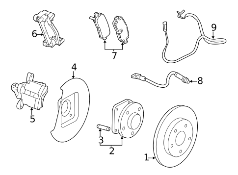Brake Components for 2010 Saab 9-5 #1