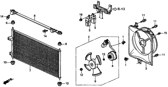 A/C Condenser (2) for 1998 Acura CL #0