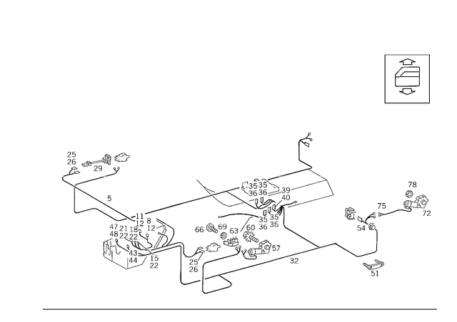 1245402535 - Electrical System: Electric Cable for Mercedes-Benz Image image
