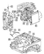56021384 - Air Conditioning &amp; Heater: Wiring Clip for Mopar Image