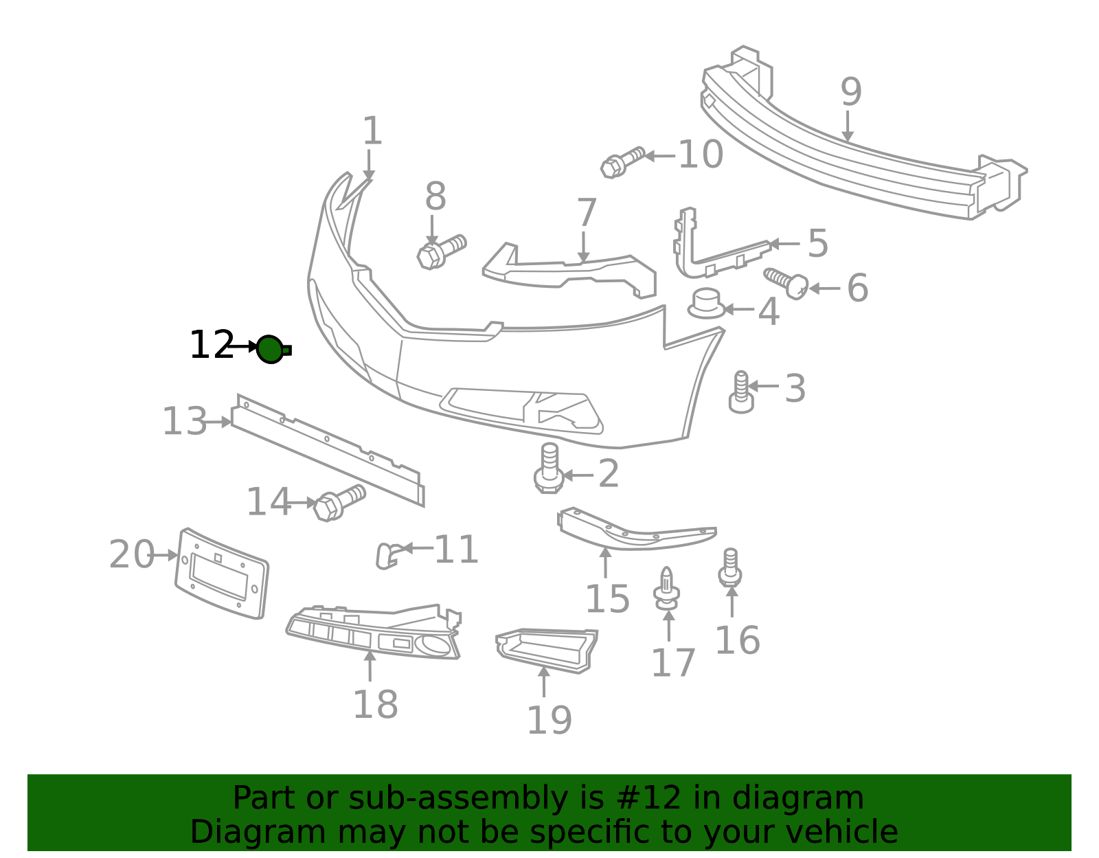 2009-2010 Acura TL 2009-2010 Acura TL - Plug, Front Bumper *B536P ...