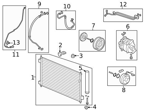 Condenser, Compressor & Lines for 2017 Honda Accord #1