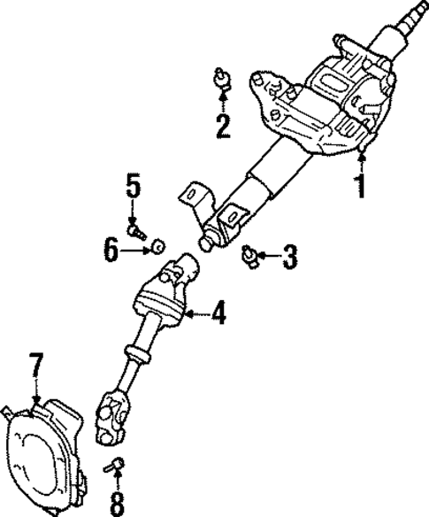 Steering Column Assembly for 2003 Mitsubishi Diamante #0
