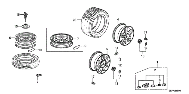 Wheel Disk (KA) for 2008 Acura TL #0