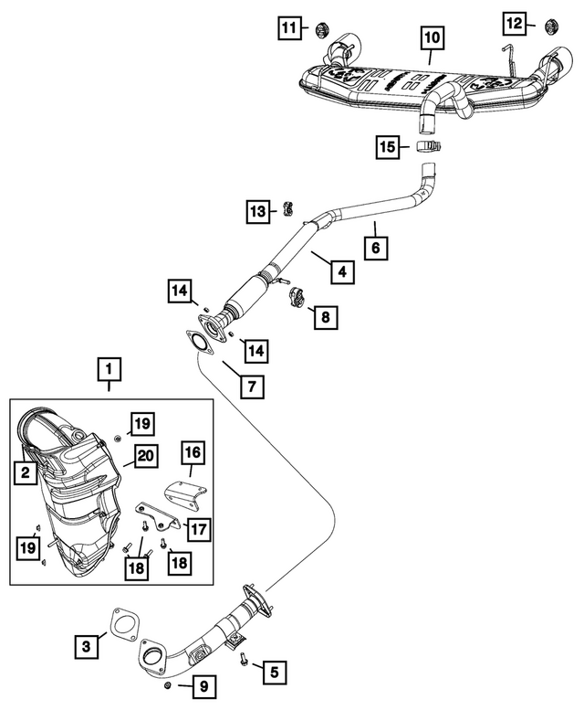 68073471AA - : Exhaust Support Isolator for Mopar Image