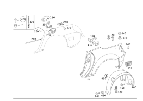 Rear Fender for 2010 Mercedes-Benz SLK300 #0