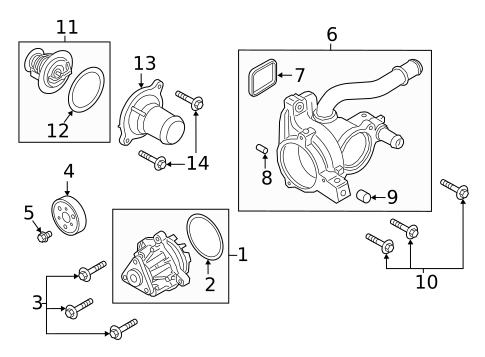 Water Pump & Related Components for 2020 Lincoln Nautilus #0