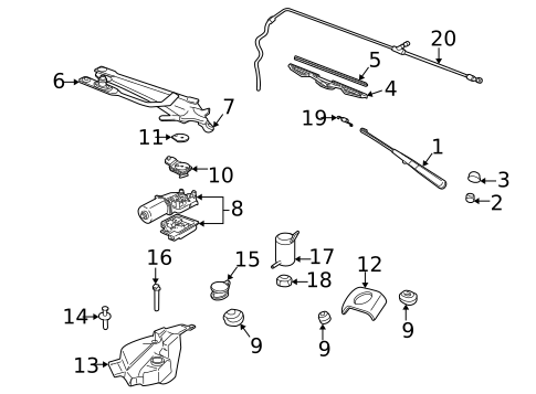 Wiper & Washer Components for 2005 Buick Century #0