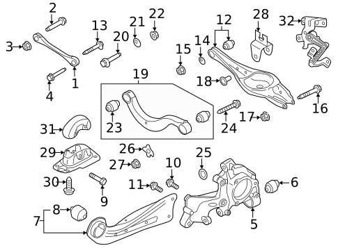 Rear Suspension for 2015 Volkswagen Golf #12