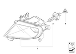 63177177712 - Lighting: Fog Lights, Right for BMW Image