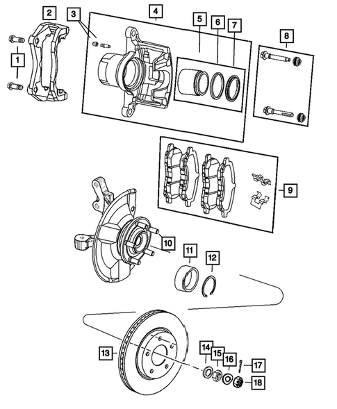 Front Brakes for 2010 Jeep Patriot #0