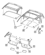 5HW64TL2AA - : W/mirror Visor, Right for Mopar Image
