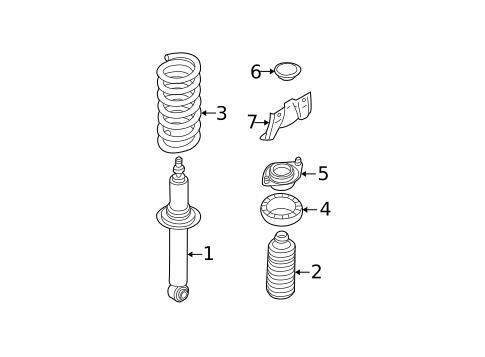 Struts & Components for 2003 Subaru Legacy #0
