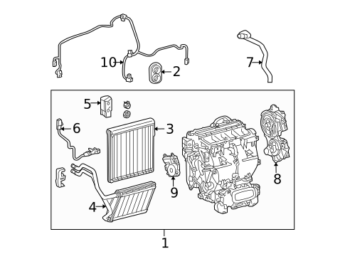 Evaporator & Heater Components for 2010 Lexus RX450h #0