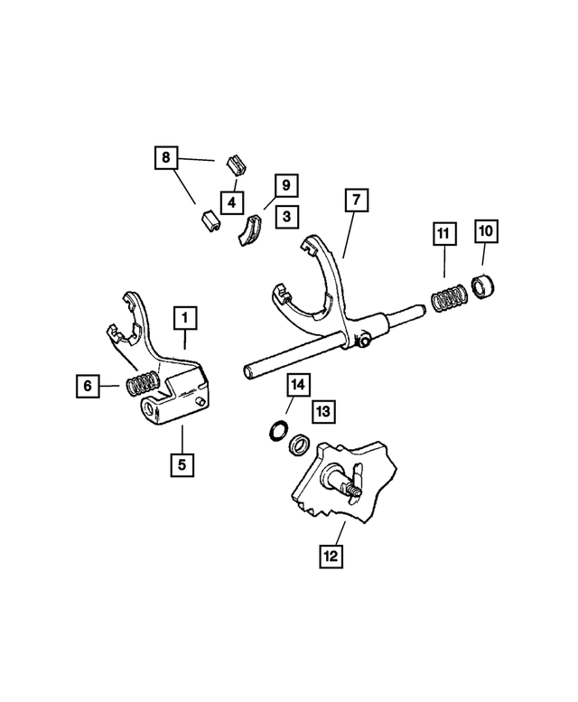 83503515 - Transfer Case Model 243 [DH5]: Shift Fork Spring Cup for Mopar Image