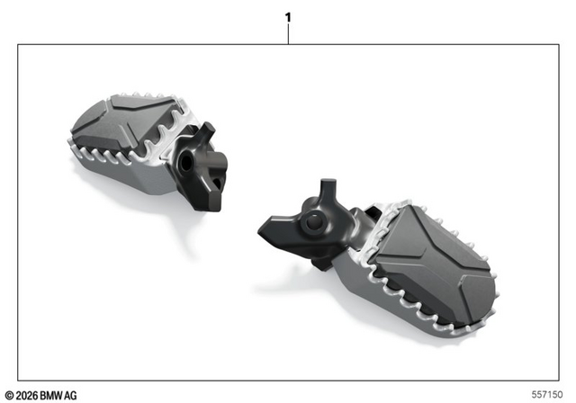 46717108047 - : Enduro rider foot peg, left for BMW-Motorrad Image