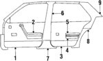 20667704 - Body: Sill Plate for Buick: Skyhawk | Cadillac: Cimarron | Chevrolet: Cavalier | Oldsmobile: Firenza | Pontiac: J2000 Sunbird, Sunbird Image