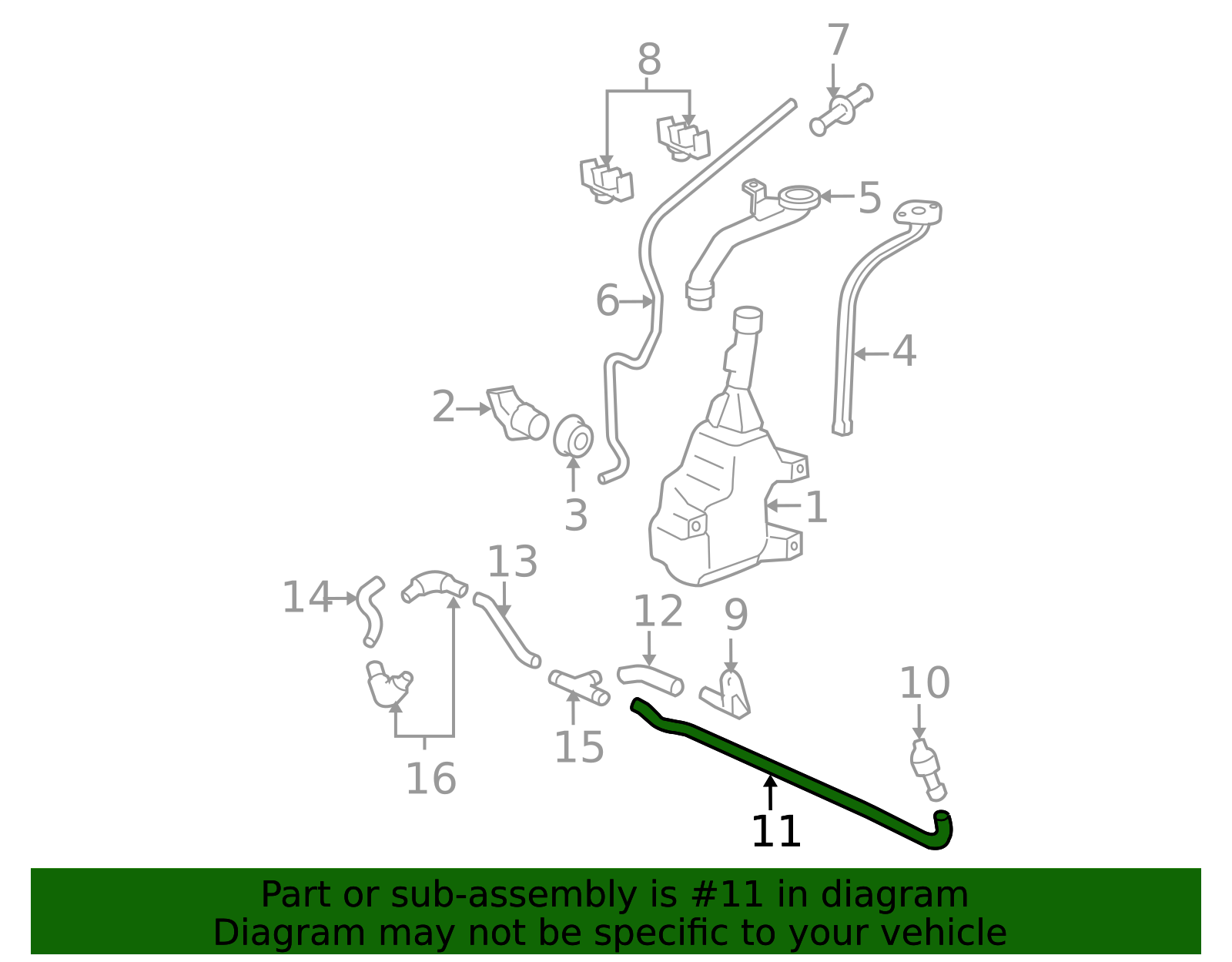 76837-SNE-A01 - High-Quality Windshield Washer Hose for 2006-2011 Honda ...