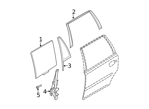 Glass - Rear Door for 2003 Volvo XC90 #0