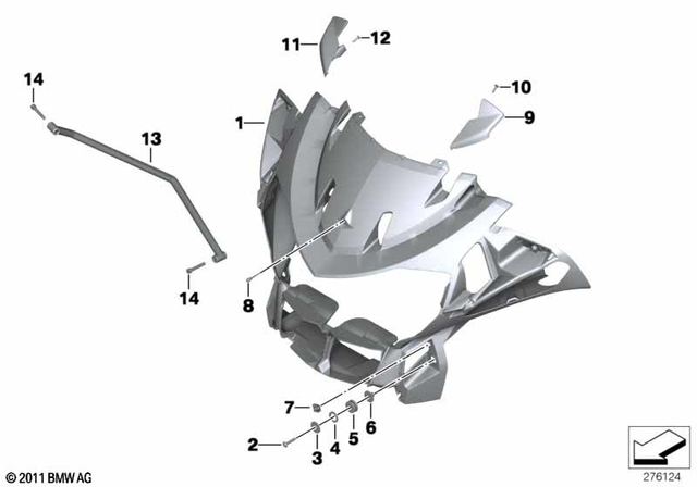 46637689020 - : Trim Panel Upper Part for BMW-Motorrad Image