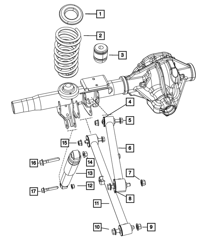 68042805AB - Rear Suspension: Rear Coil Spring for Mopar Image