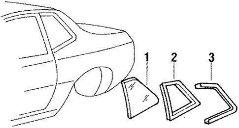 Glass & Hardware for 1988 Porsche 924 #0