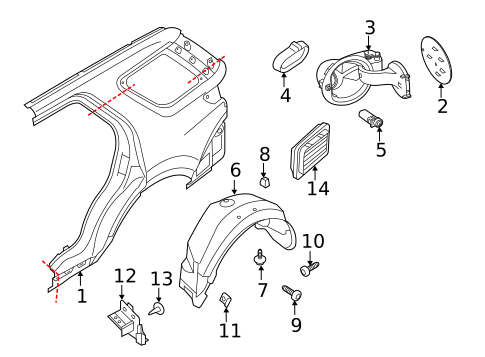 Quarter Panel & Components for 2018 Ford Explorer #0