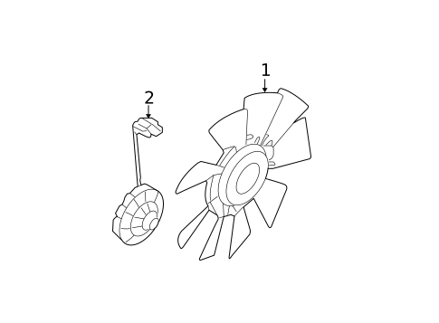 Cooling Fan, Clutch & Motor for 2009 Ford F-250 Super Duty #0