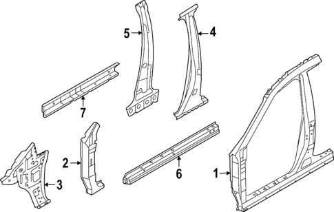Center Pillar & Rocker for 2025 INFINITI QX60 #0