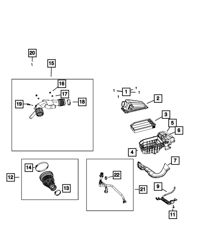 68628324AA - Fuel and Accelerator Pedal: Air Cleaner Cover for Mopar Image