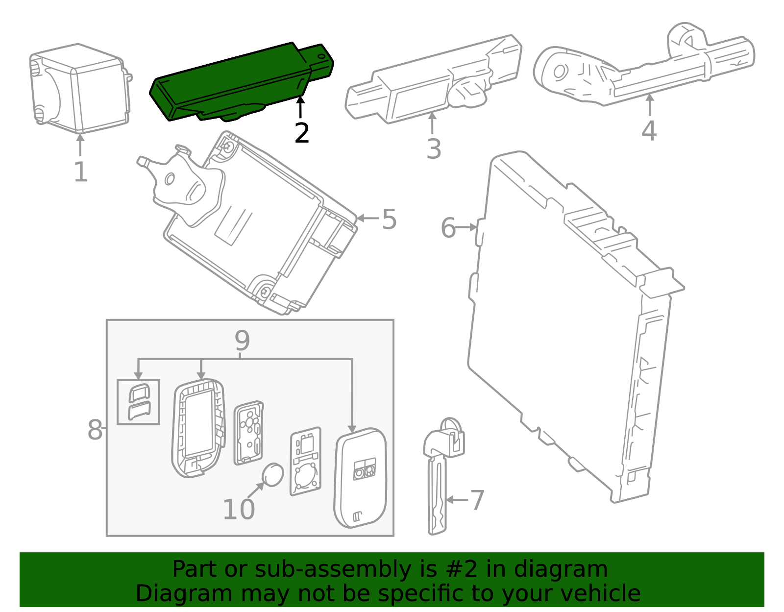 2019-2025 Toyota Keyless Entry Antenna 899A0-02190 | Toyota Parts Center
