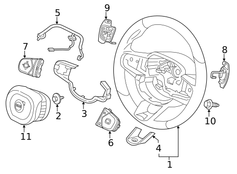 Steering Wheel & Trim for 2019 Volvo XC40 #0