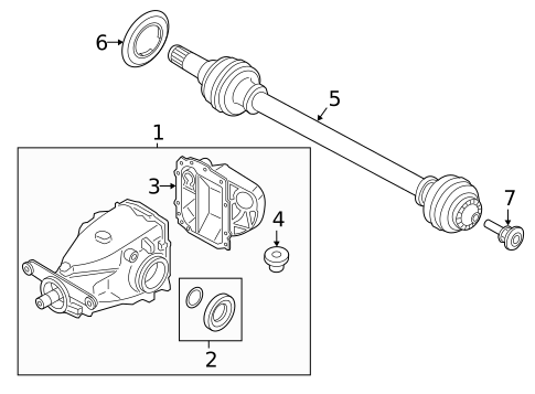 Axle & Differential for 2021 BMW 430i #1