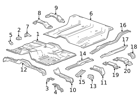 Floor & Rails for 2019 GMC Yukon XL #0