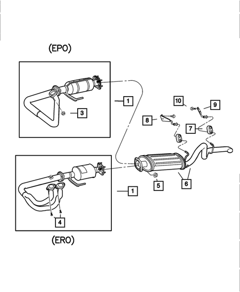 Exhaust System for 2001 Jeep Wrangler #0
