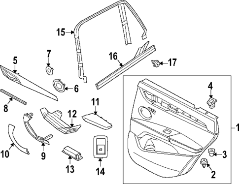 Interior Trim - Rear Door for 2019 BMW X1 #0
