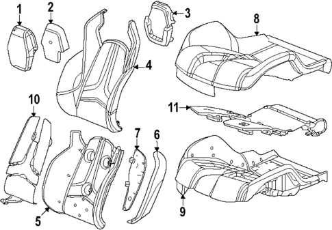 Driver Seat Components for 2022 Chevrolet Corvette #3