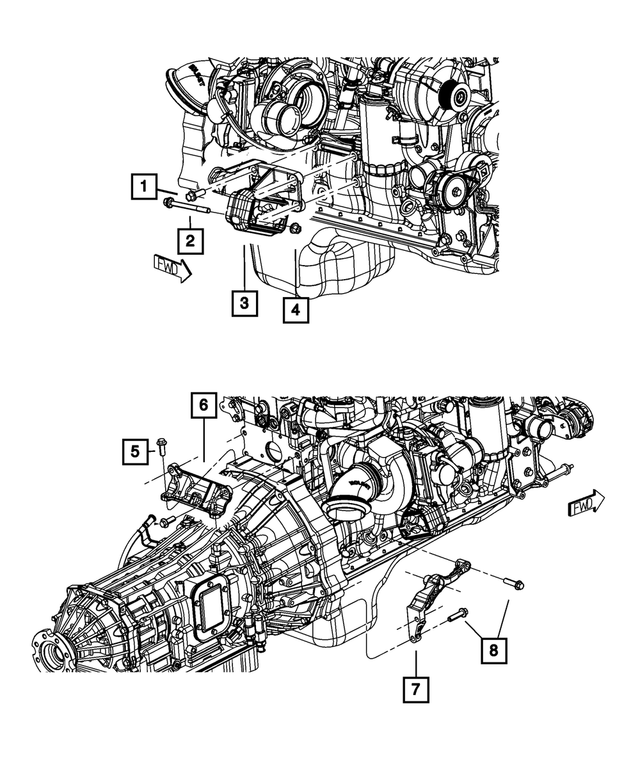 6508414AA - 6.7L Turbo Diesel; Engine: Hex Flange Head Bolt, Mounting for Mopar Image image