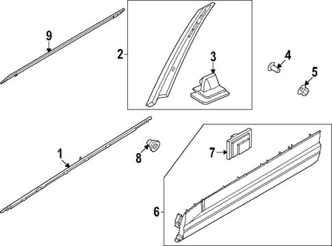 Exterior Trim - Front Door for 2024 Hyundai Santa Fe #0