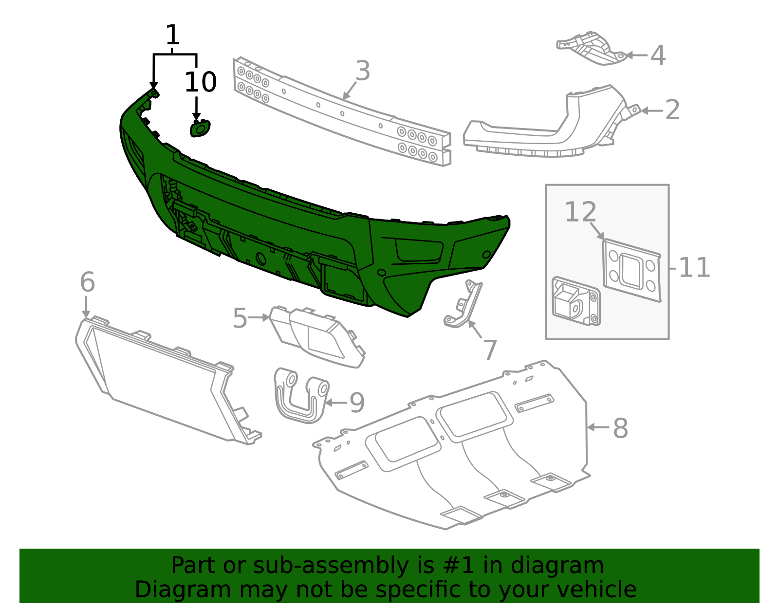 2022-2026 GMC Carbon Flash Front Bumper Lower Fascia 87829116 | OEM ...