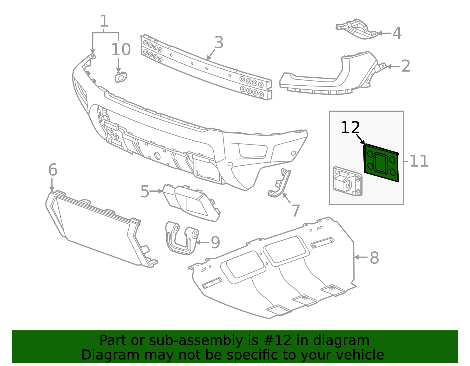 2022-2026 GMC Tow Hook Bracket Seal 85572501 GM | GMPartsDirect.com